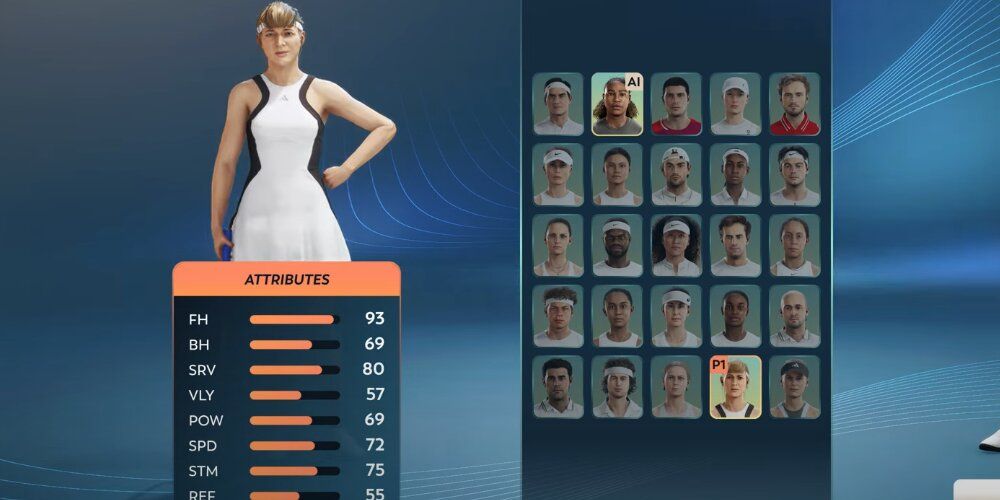 Steffi Graf stats in TopSpin 2K25