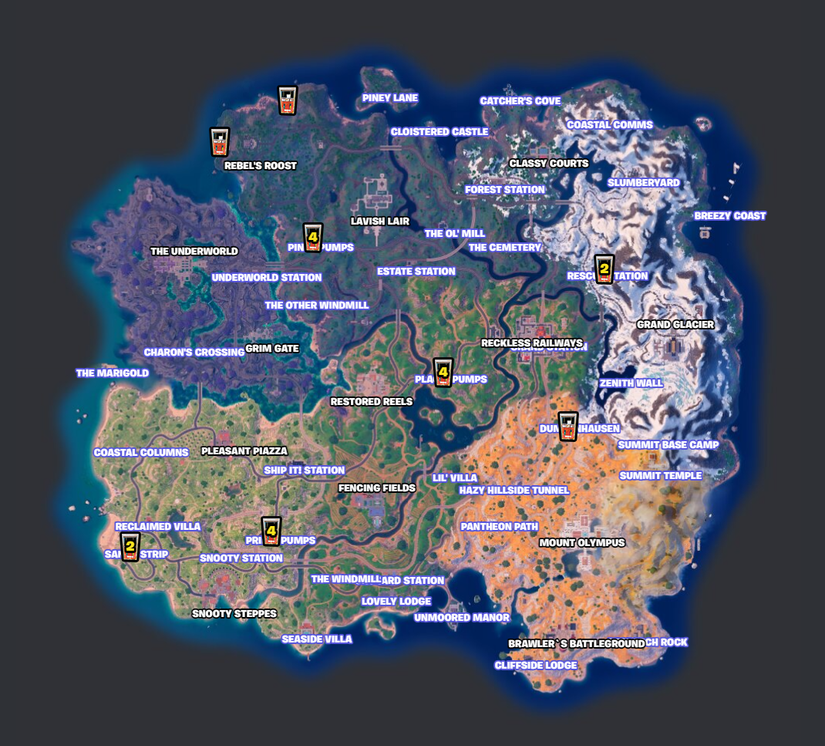 all gas pumps in fortnite chapter 5 season 2