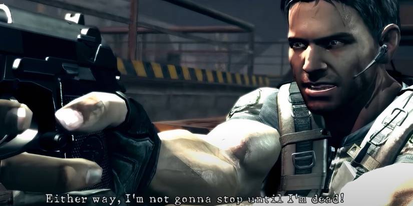 Chris aiming a pistol and saying he won't stop until he's dead 