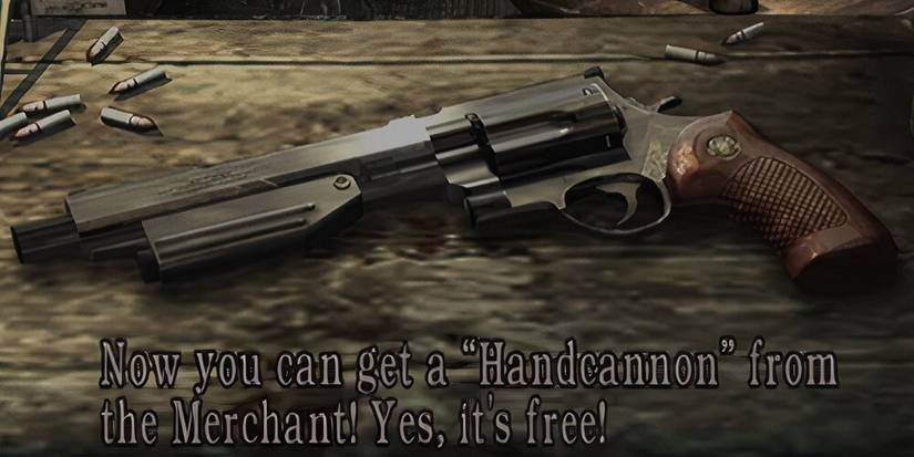 Handcannon description in Resident Evil 4