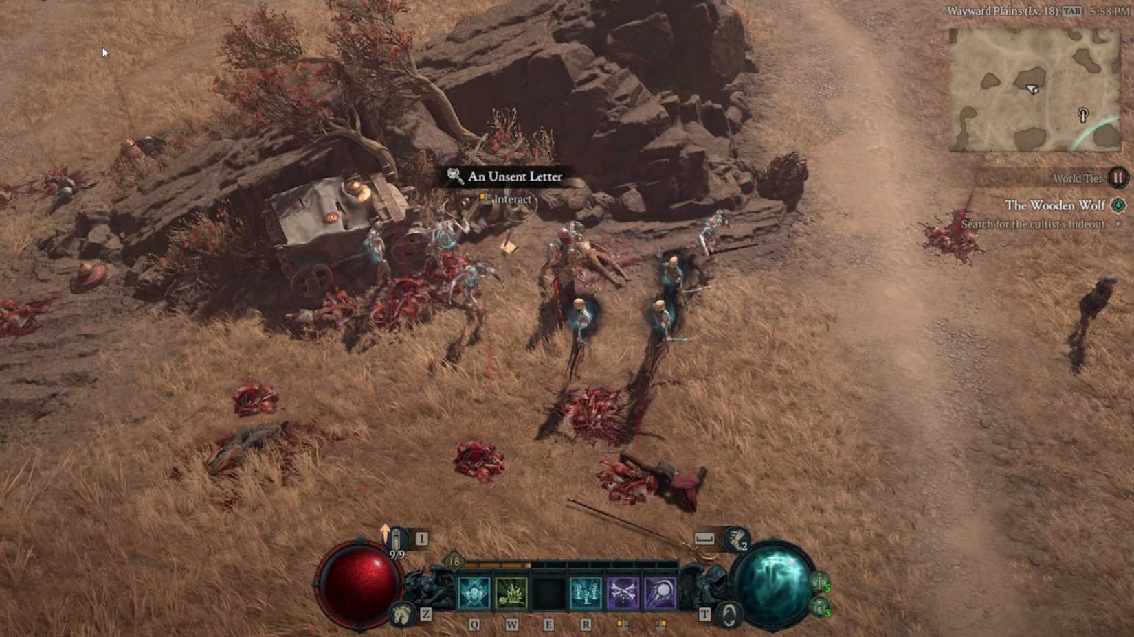 The caravan in Diablo 4's Wooden Wolf quest