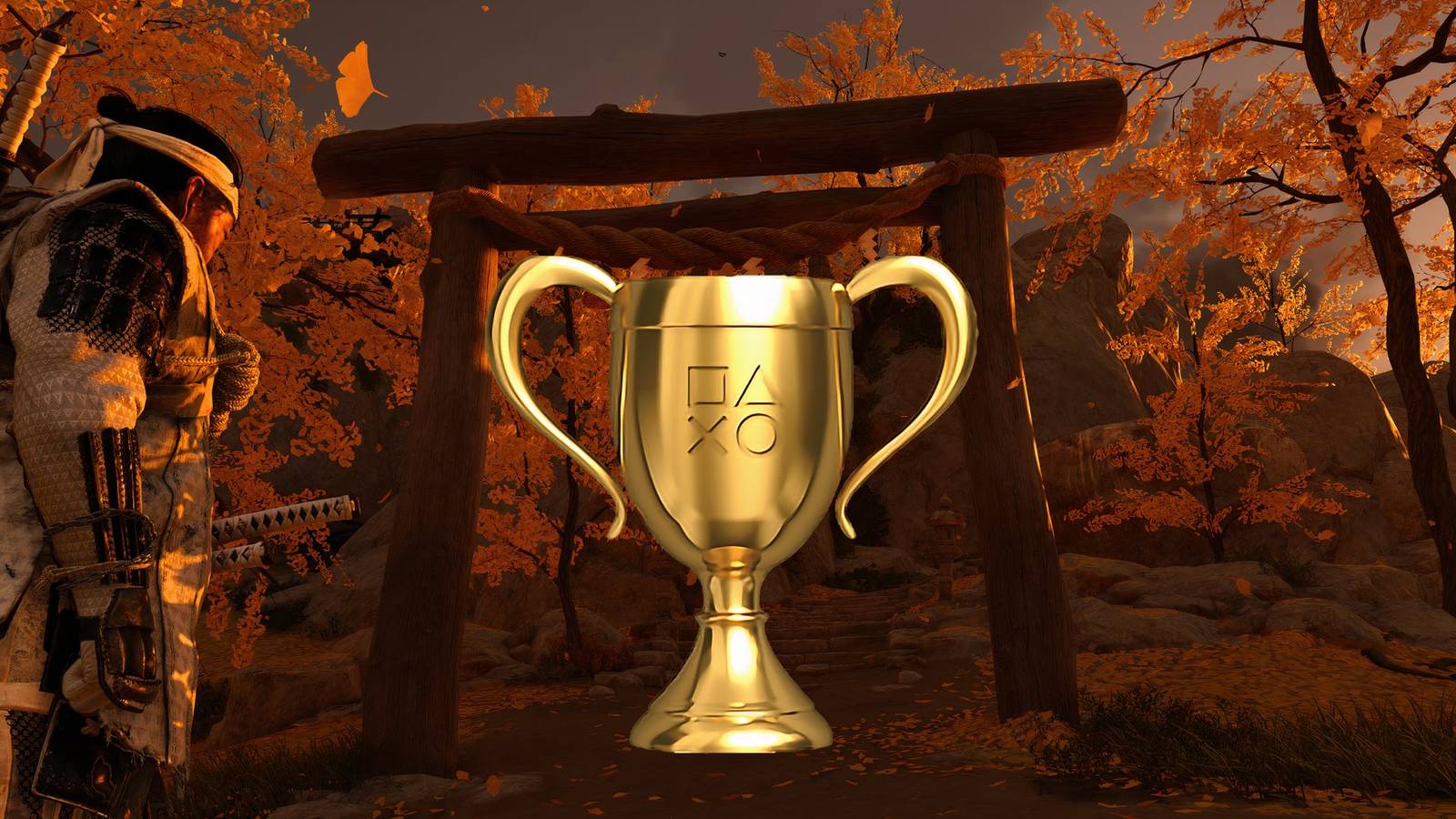 ghost of Tsushima gold trophy