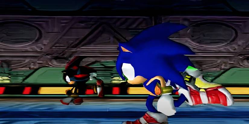Sonic and Shadow running side by side 
