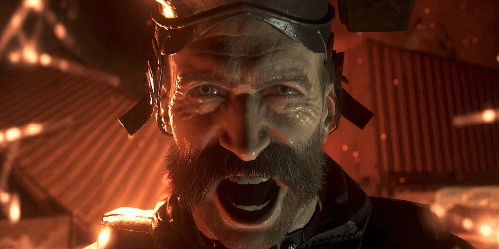 Captain Price shouting in the camera 