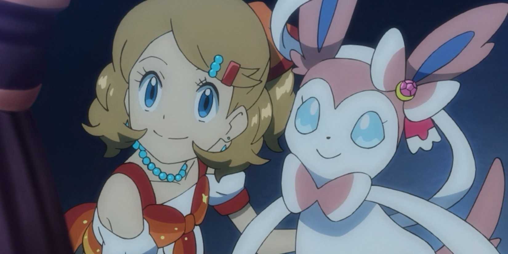 Serena and her Sylveon, prepared for a Pokemon contest.