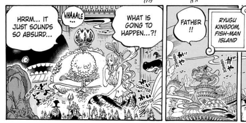 shirahoshi listens to vegaounk message one piece 1114