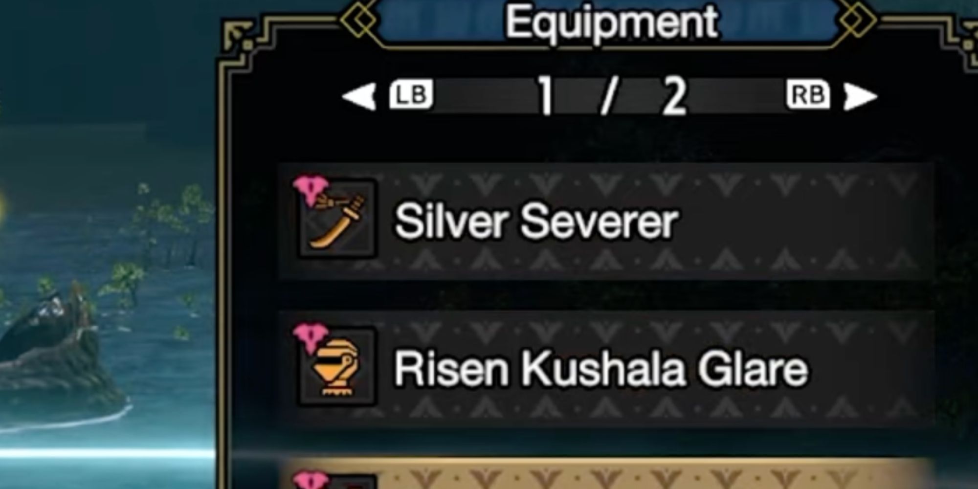 The Silver Severer equipped in Monster Hunter Rise