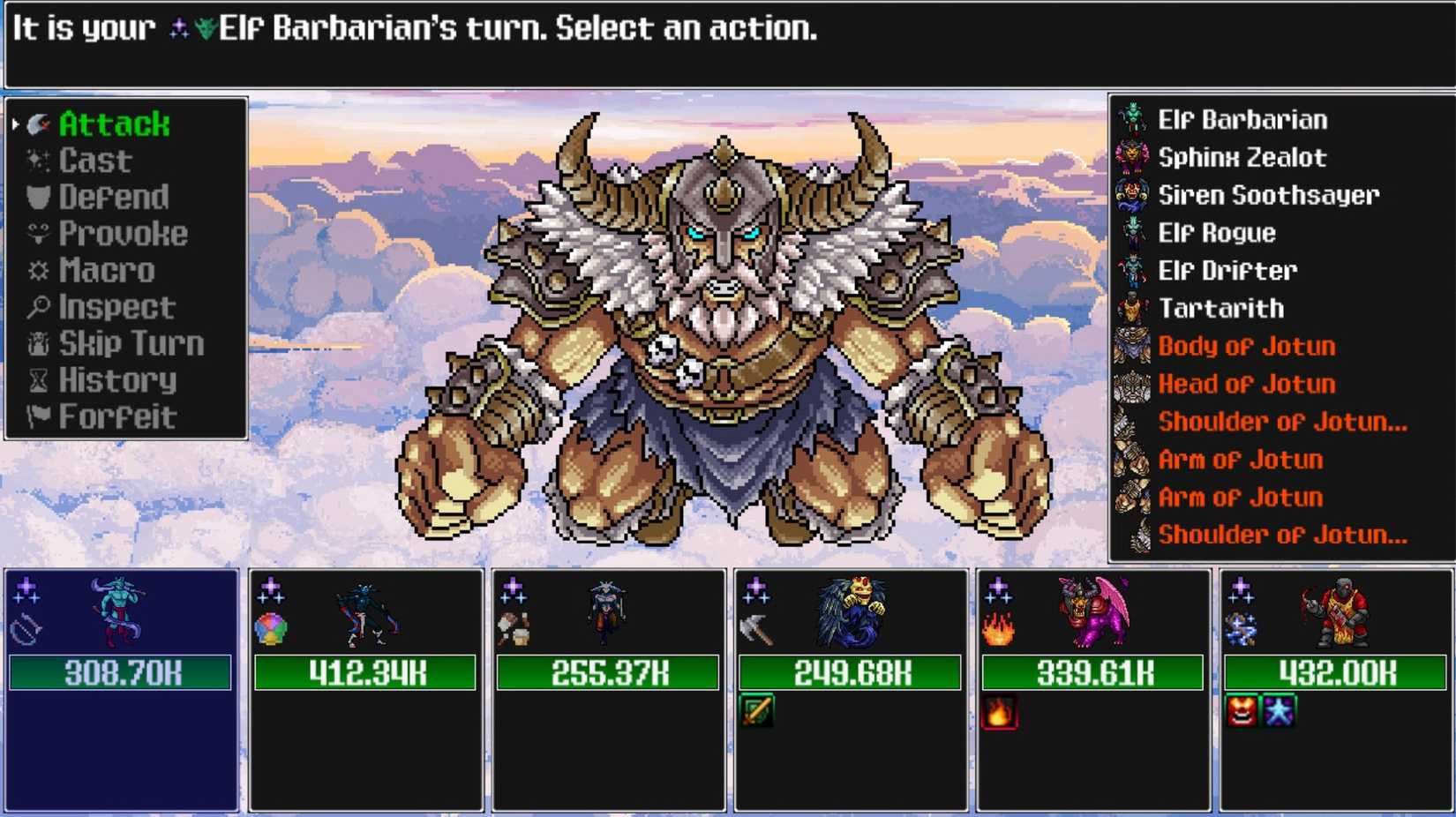 Siralim Ultimate fighting the jotun