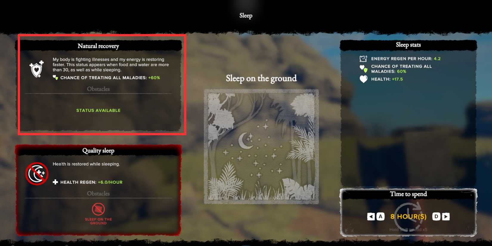 sleep in survival fountain of youth