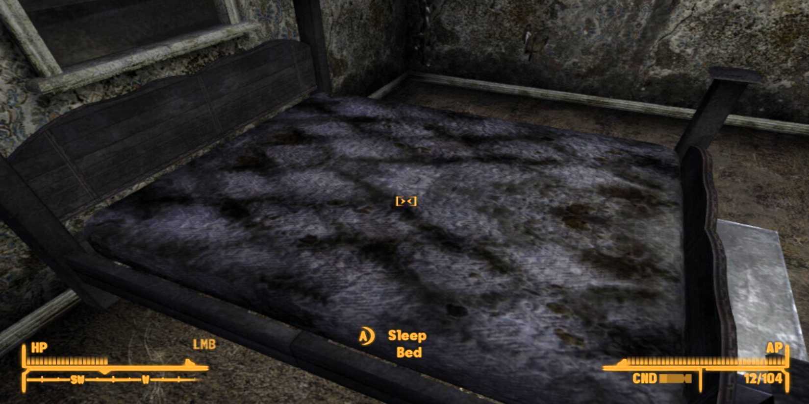 Sleeping in a Bed in Fallout: New Vegas to wait and gain the Well Rested status effect.