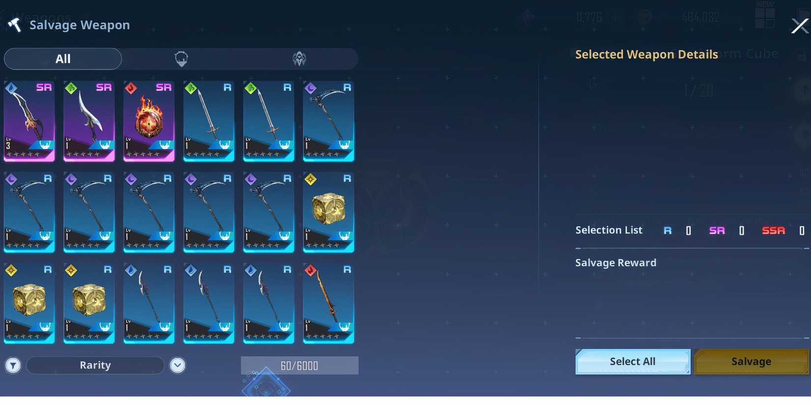 weapon salvaging in solo leveling arise.