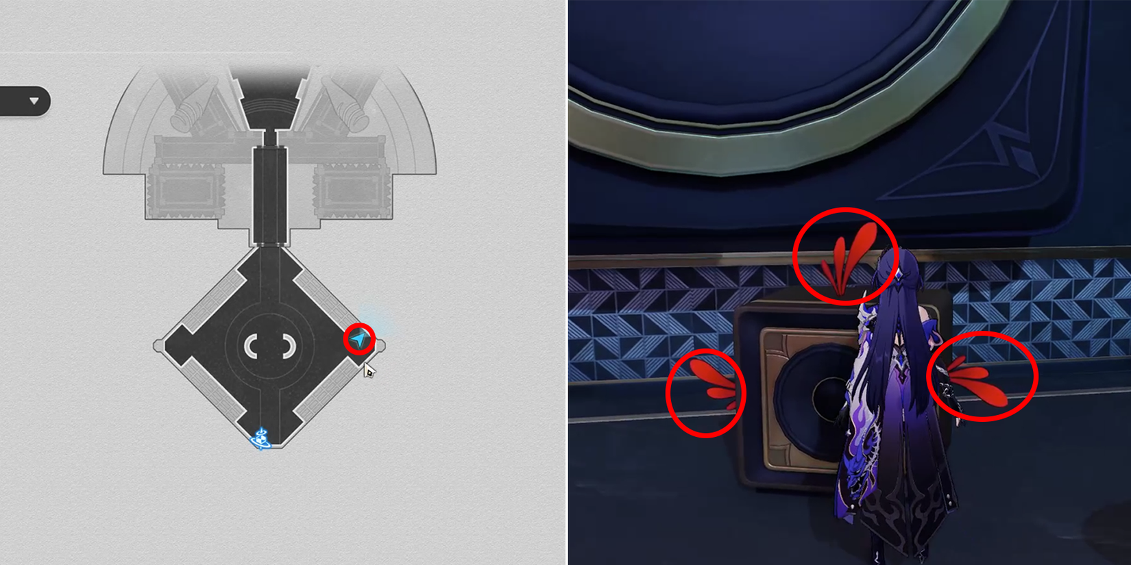 soulglad scorchsand audition venue origami bird location 2 in honkai star rail