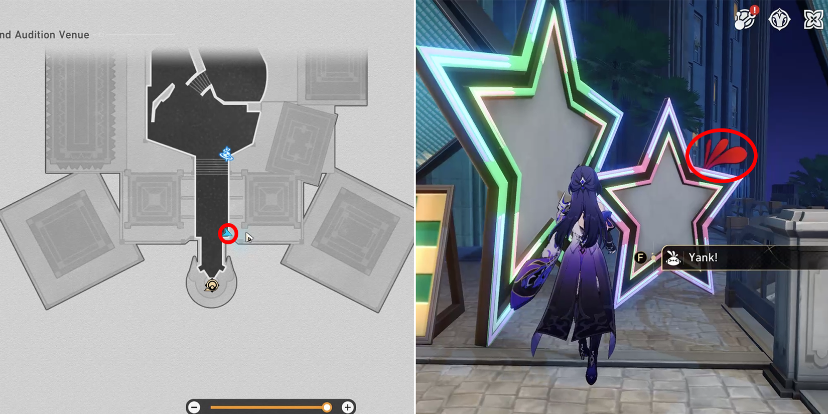 soulglad scorchsand audition venue origami bird location 8 in honkai star rail