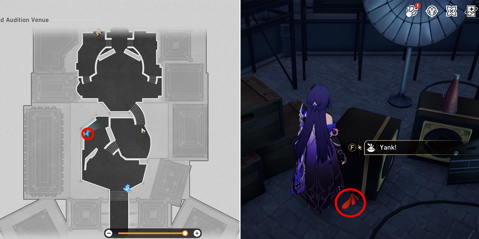 soulglad scorchsand audition venue origami bird location 9 in honkai star rail