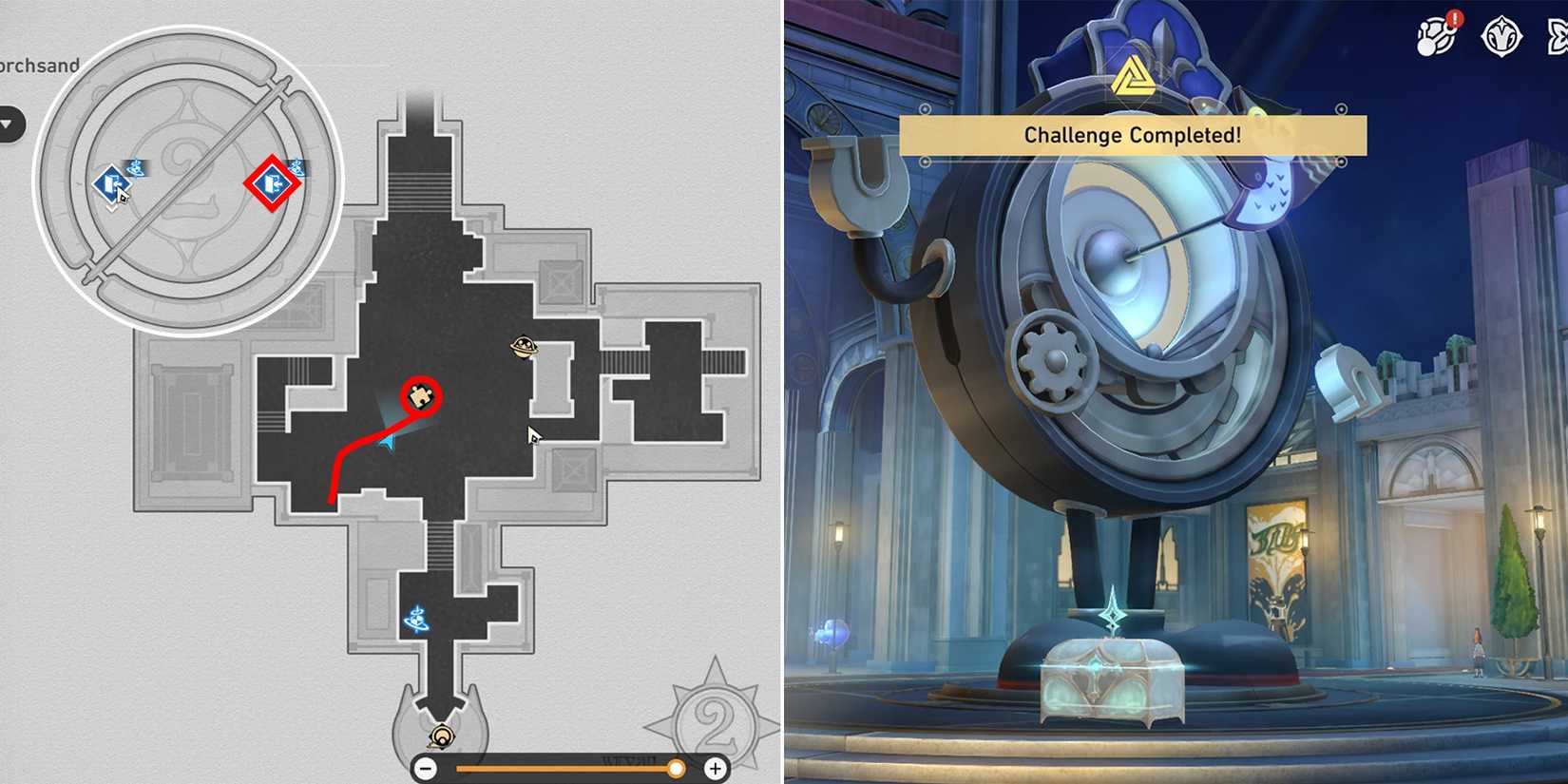 soulglad scorchsand audition venue treasure chest location 22 in honkai star rail