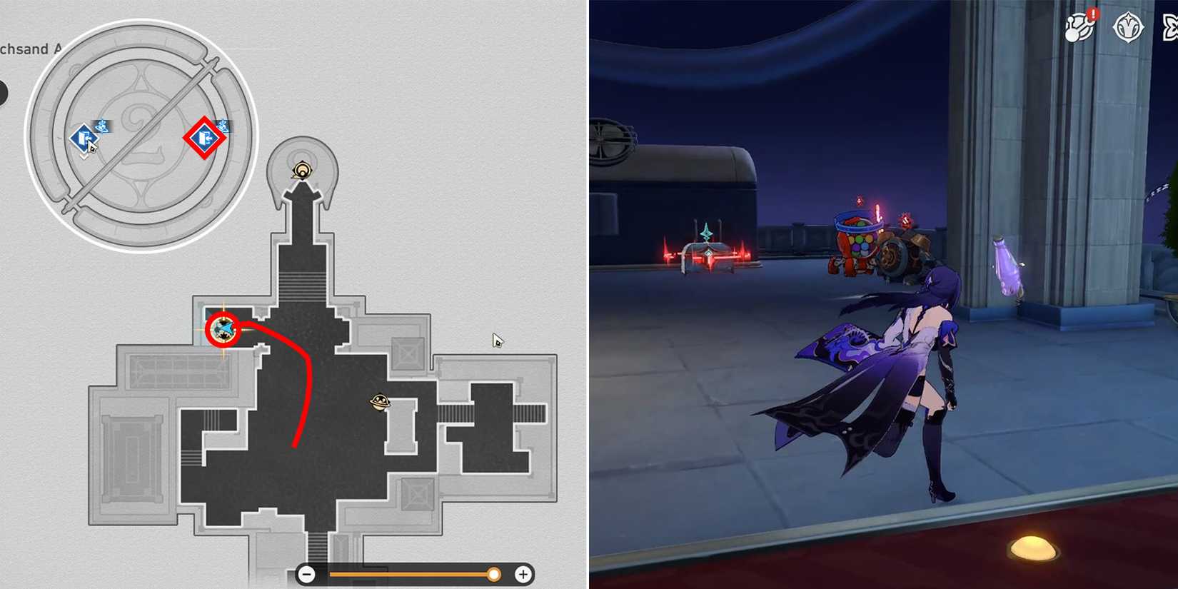 soulglad scorchsand audition venue treasure chest location 23 in honkai star rail