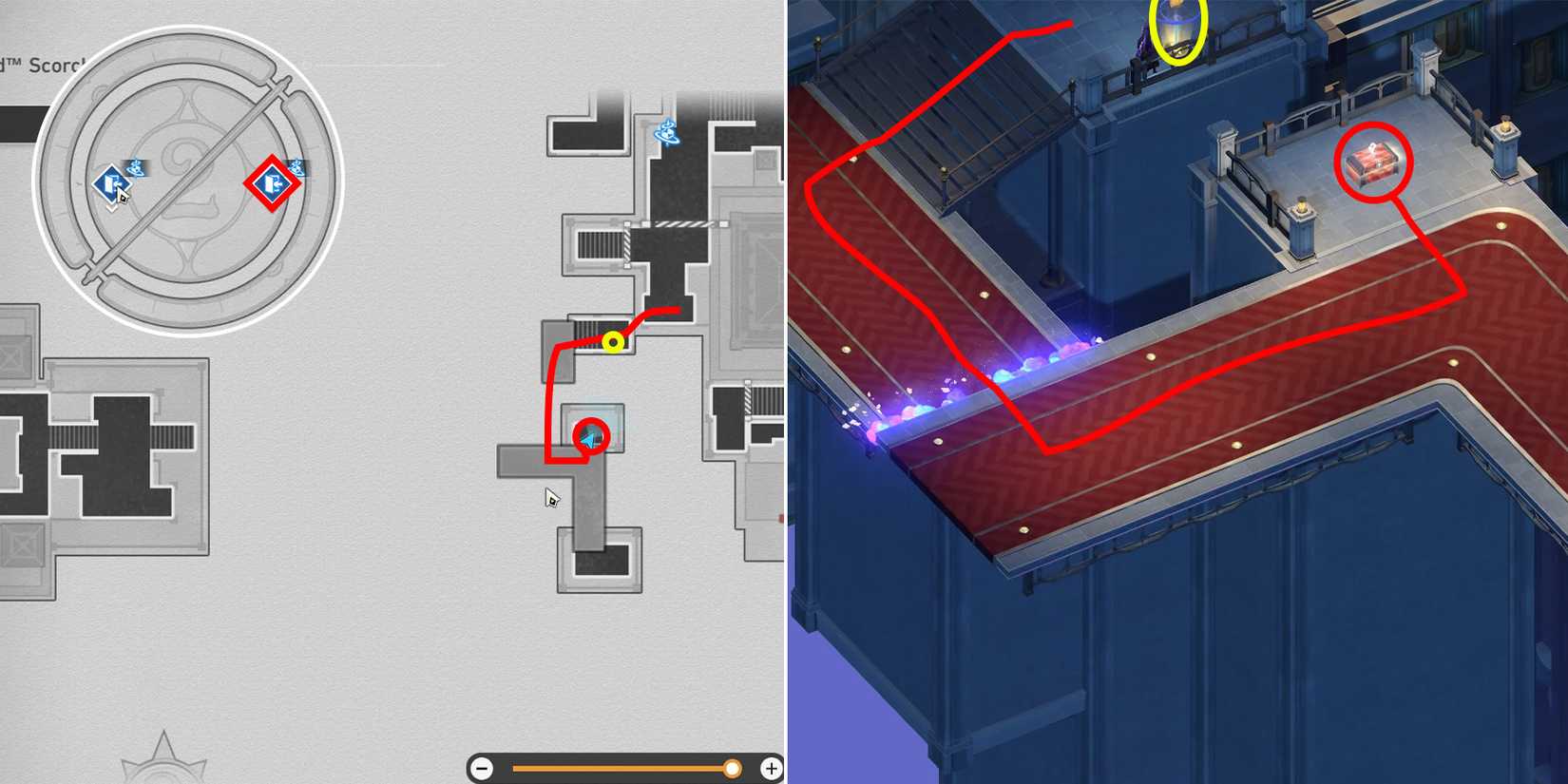 soulglad scorchsand audition venue treasure chest location 27 in honkai star rail