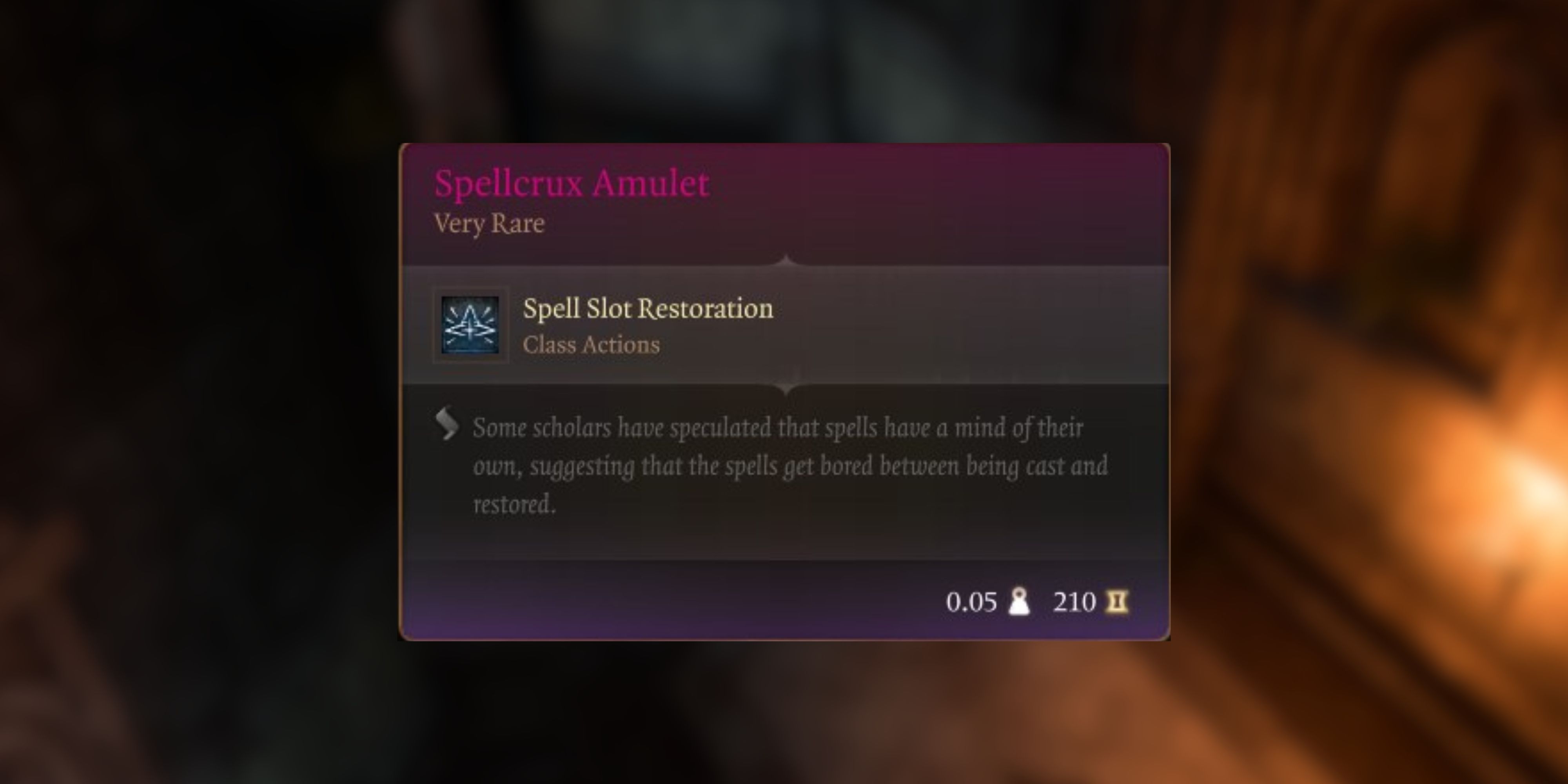 spellcrux amulet in baldur's gate 3