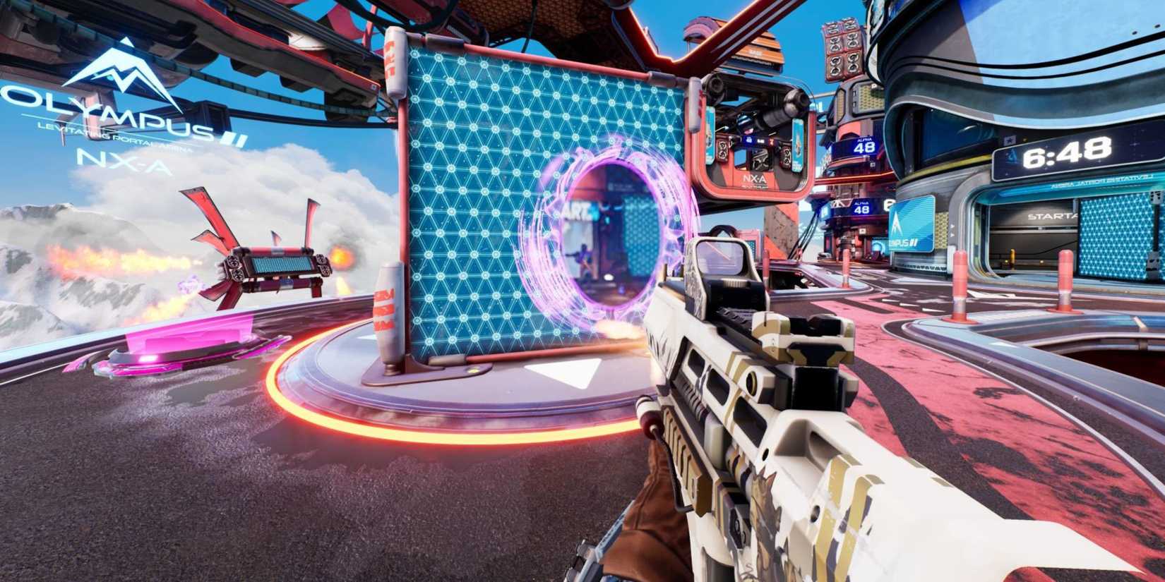 Splitgate portal and assault rifle