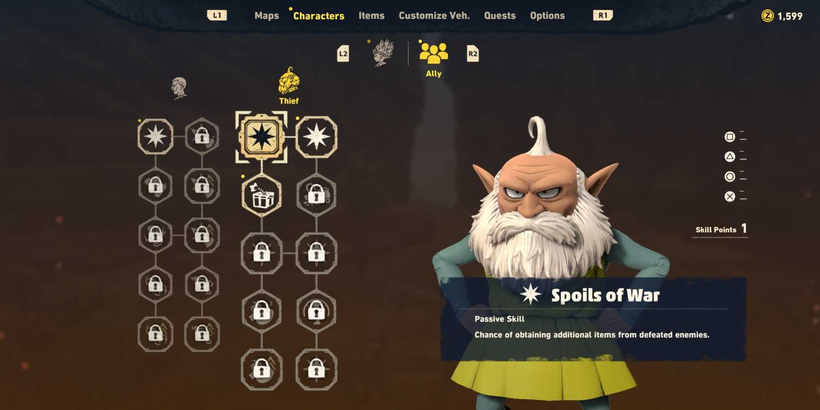 Spoils Of War skill in Sand Land