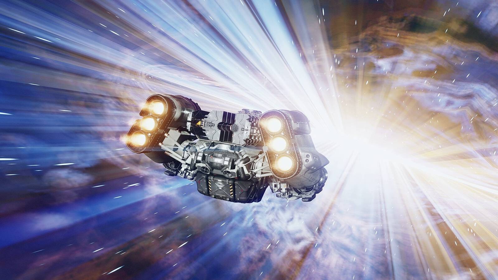 starfield ship travelling through space