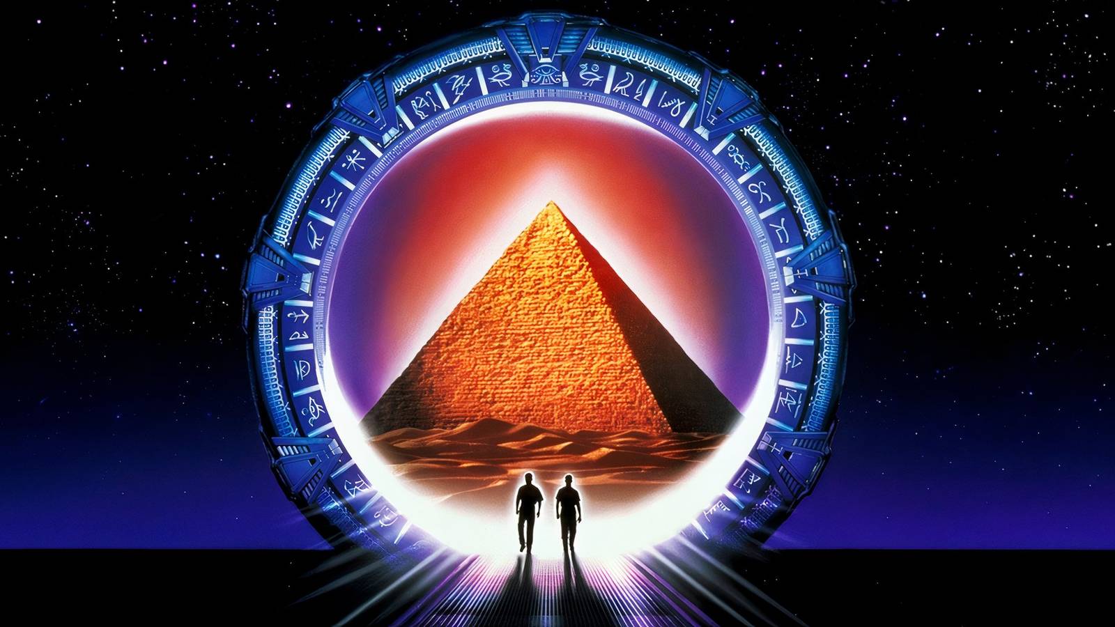 Stargate 1994 movie Daniel Jackson and Jack O'Niel approach the Stargate