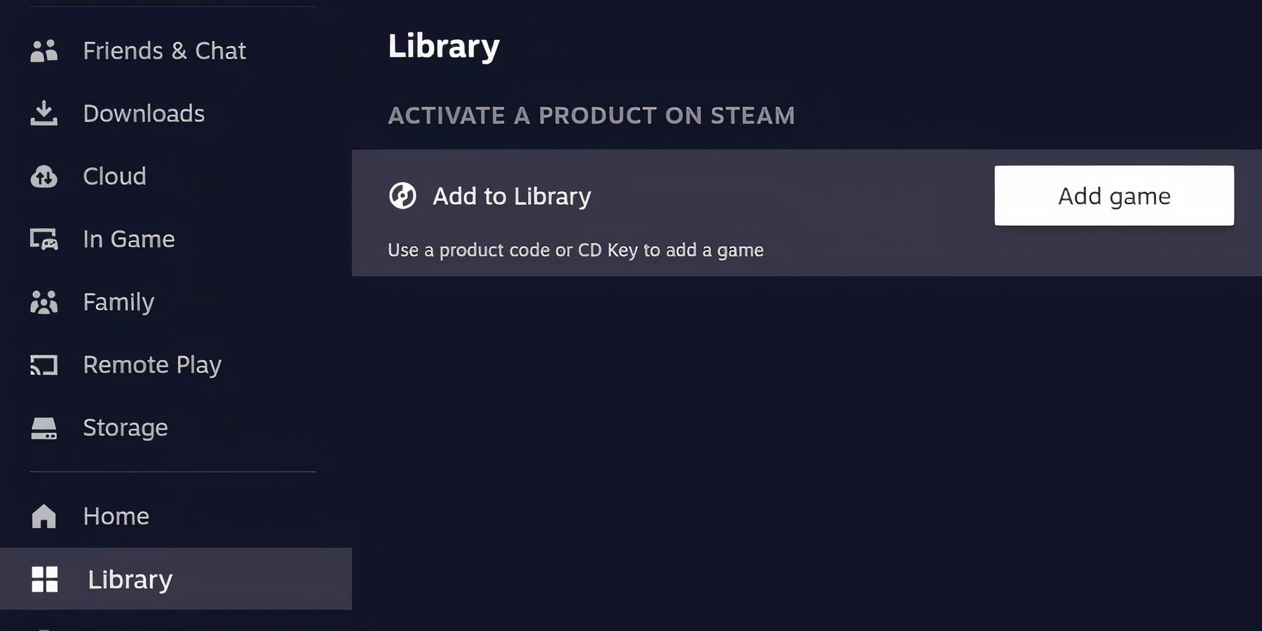 Steam Deck - adding a Steam Key on the Steam Deck