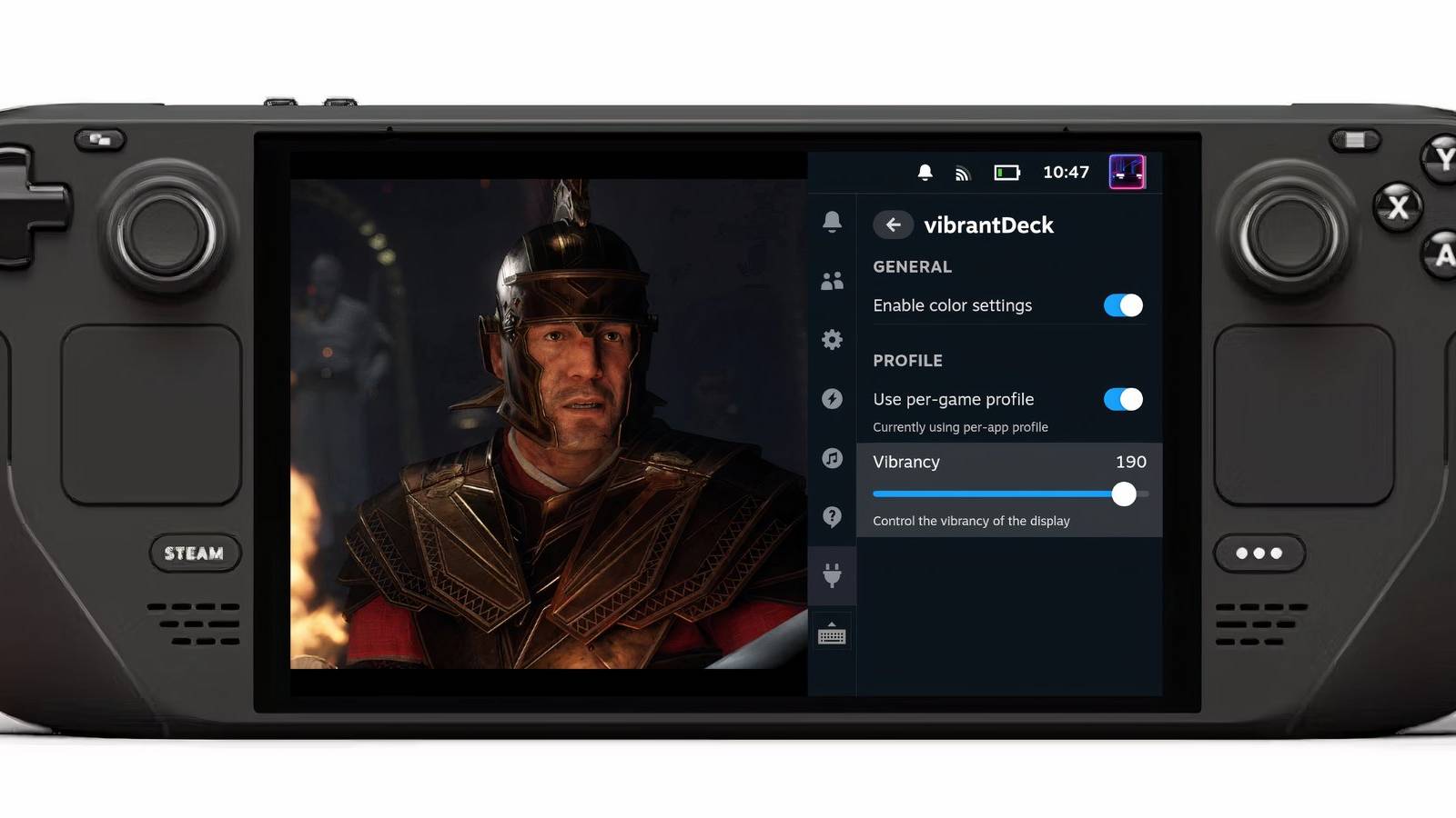 Steam Deck - Ryse Son of Rome with Vibrant Deck