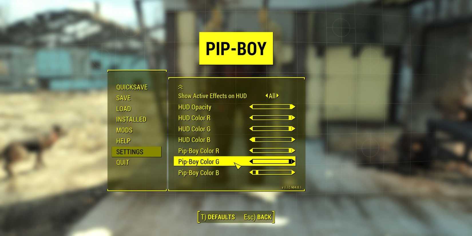 RGB Settings in Fallout 4