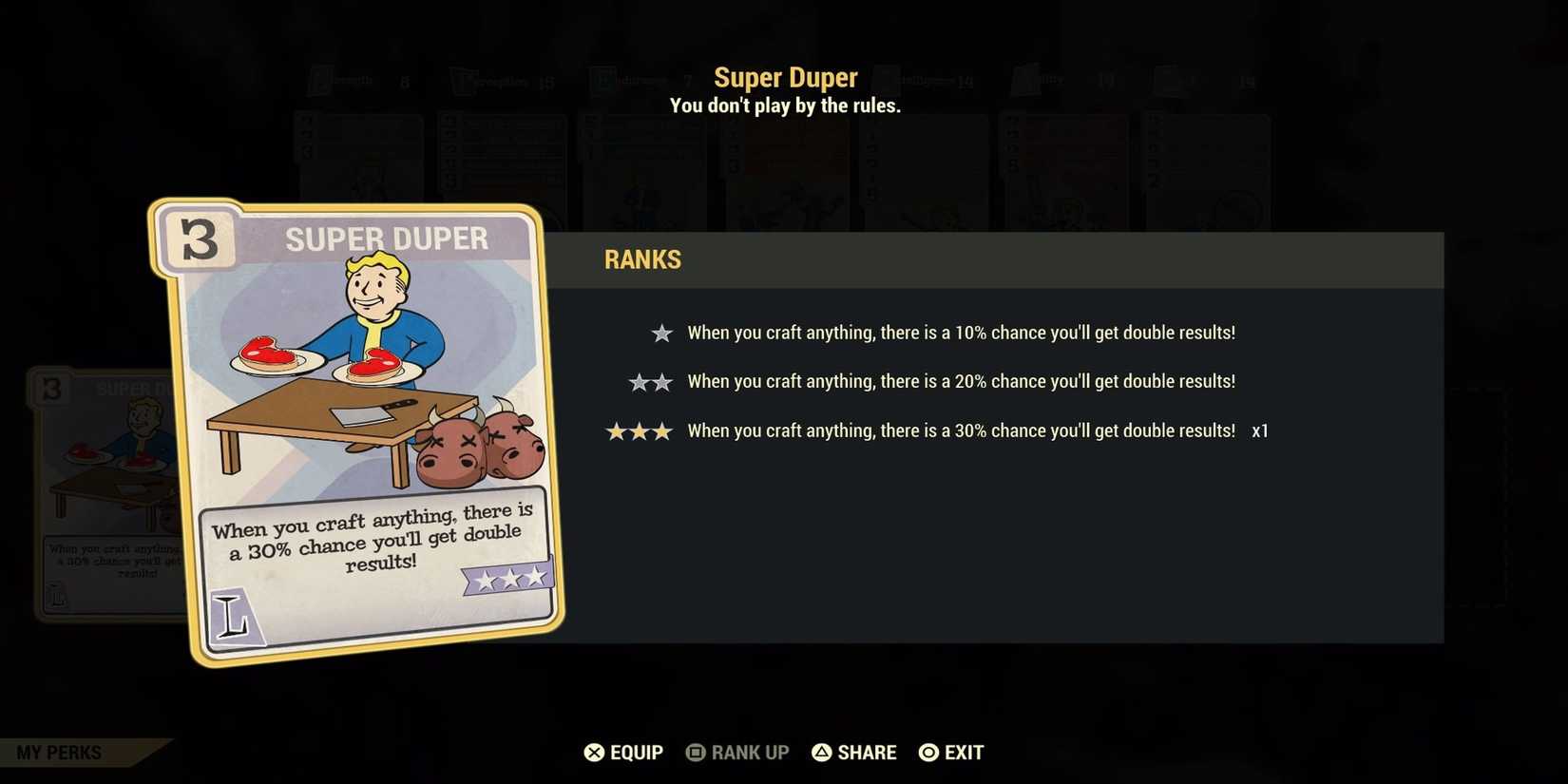 Super Duper Perk in Fallout 76