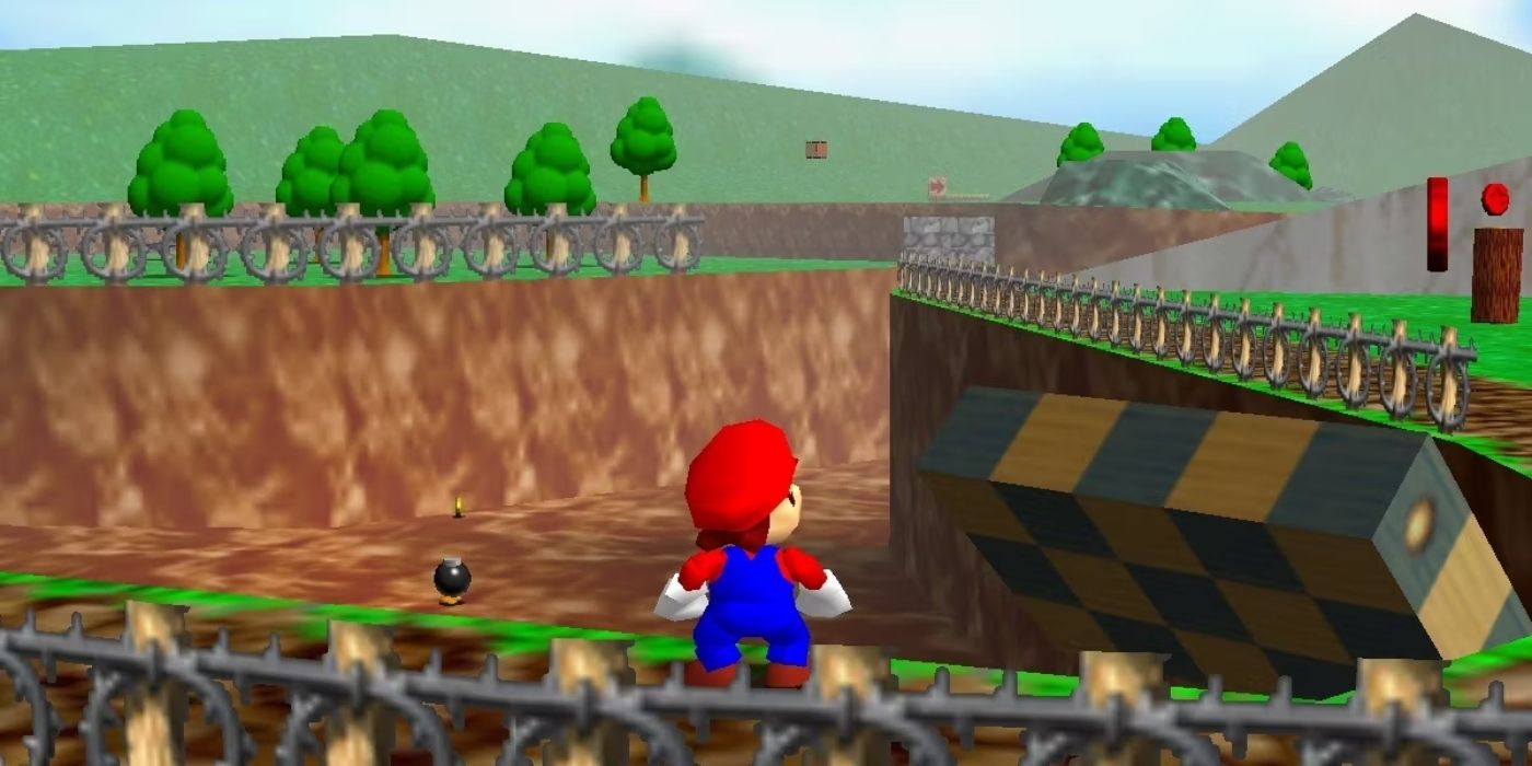 Mario looking out at the world, Super Mario 64