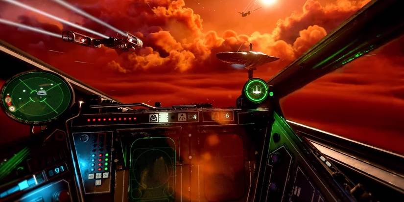 cockpit view from star wars squadrons