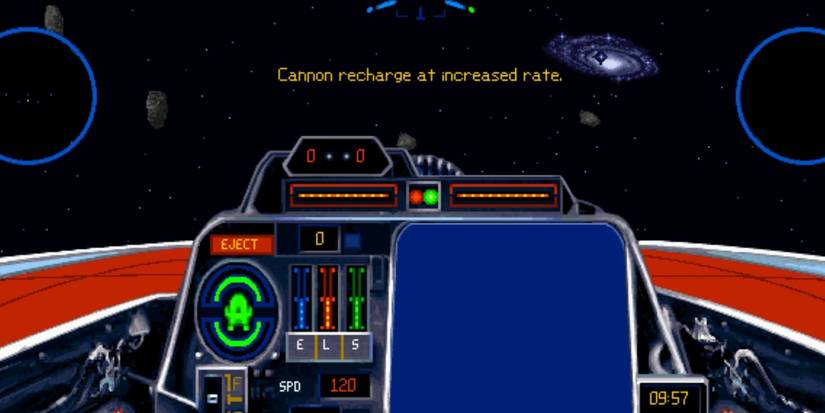 the control panel of an x-wing in x-wing vs tie fighter