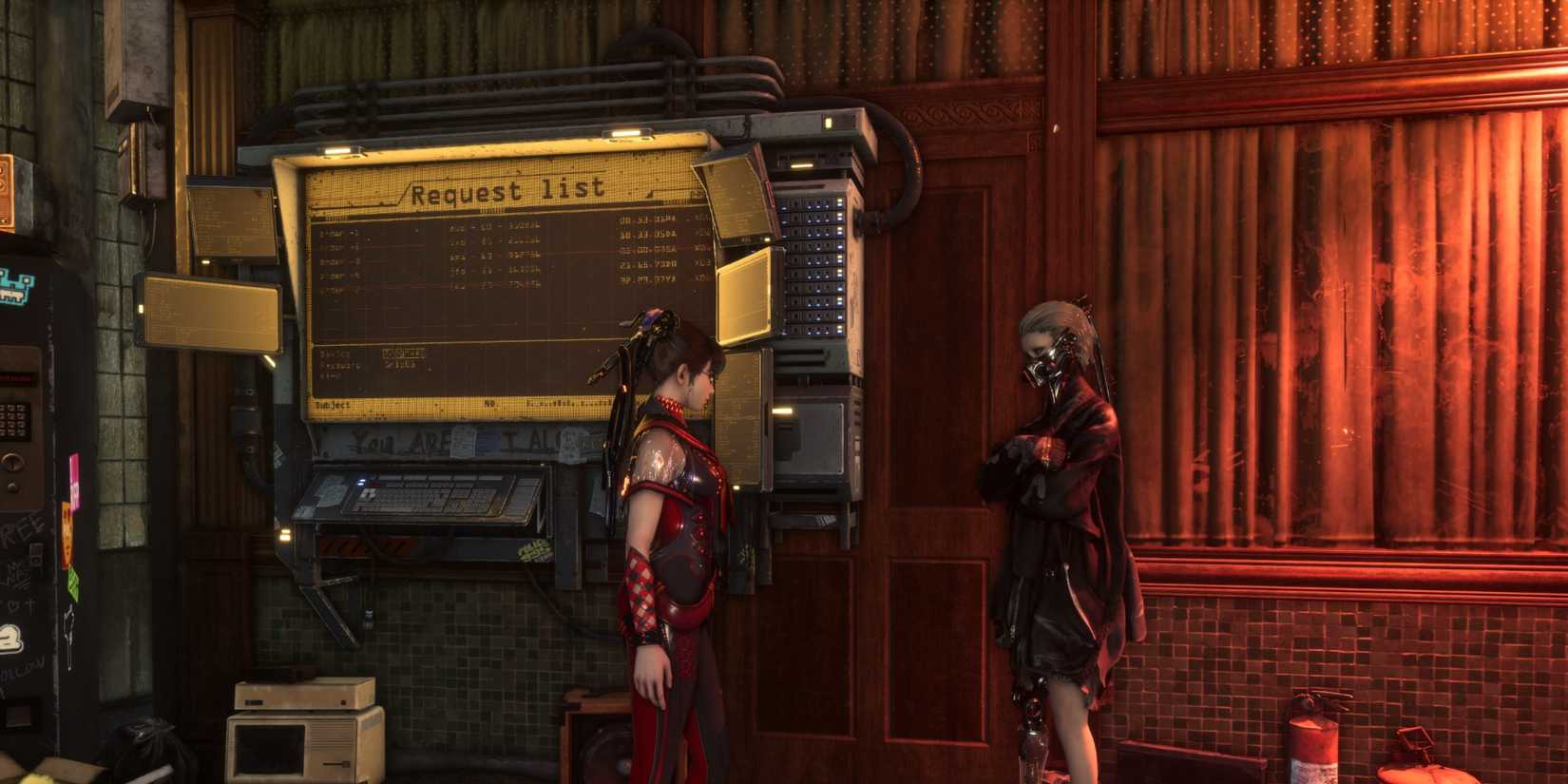 Talking to Roxanne in Stellar Blade