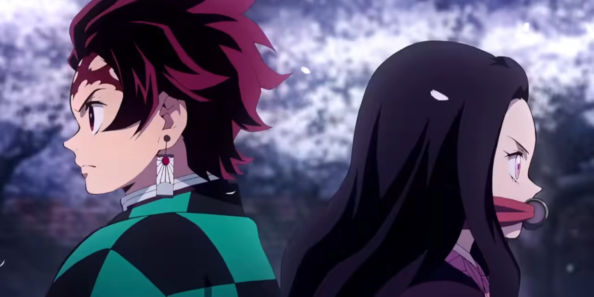 Tanjiro and Nezuko back-to-back in the first Demon Slayer opening.