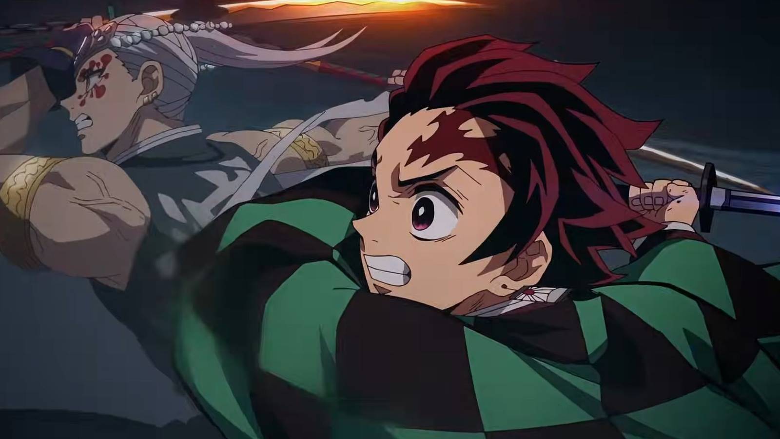 Tanjiro fighting alongside Tengen in the third Demon Slayer opening.