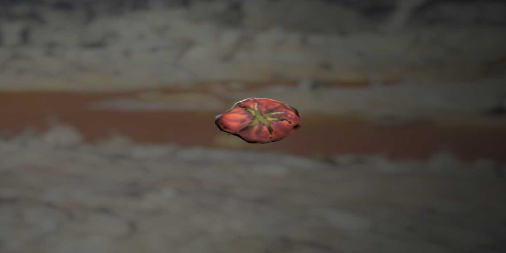 A Tato is inspected with the garden at the General's Steakhouse in the background in Fallout 76.