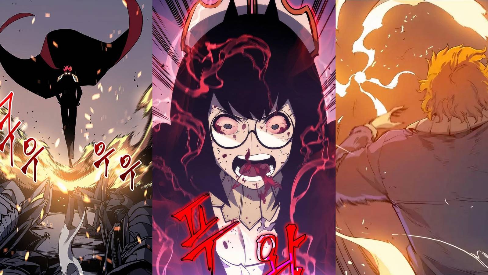 fetured image with Choi Jong-In smashing ants with firepower, Lee Bora getting attacked with a curse and Song Chiyul casting a fireball