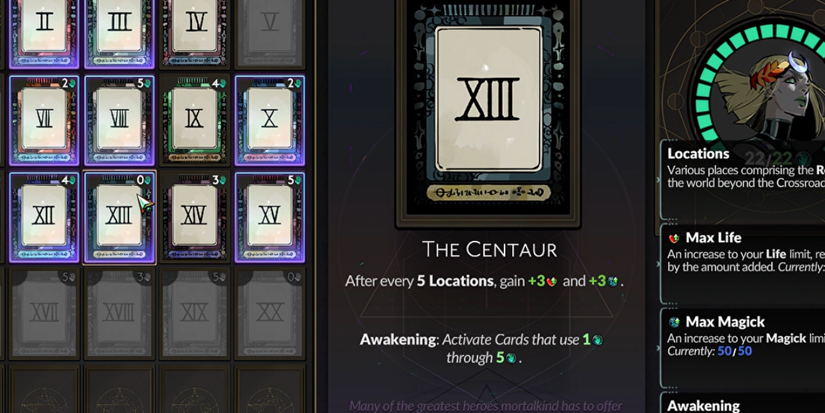 the centaur arcana card hades 2