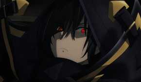 A red-eyed character in The Eminence In Shadow