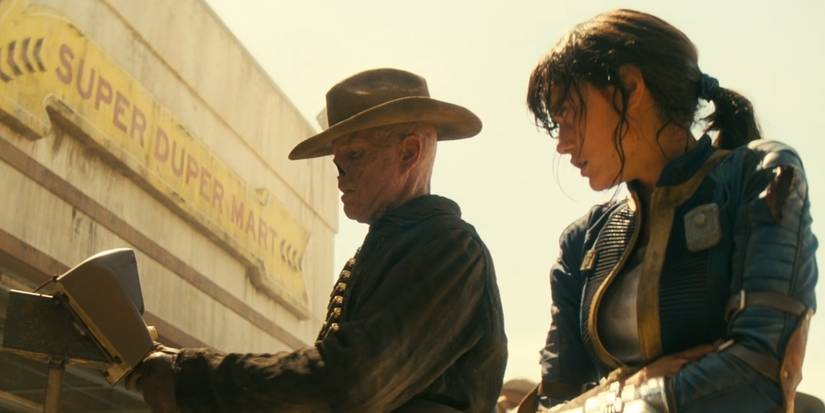 The Ghoul and Lucy MacLean at a dropoff point in Fallout