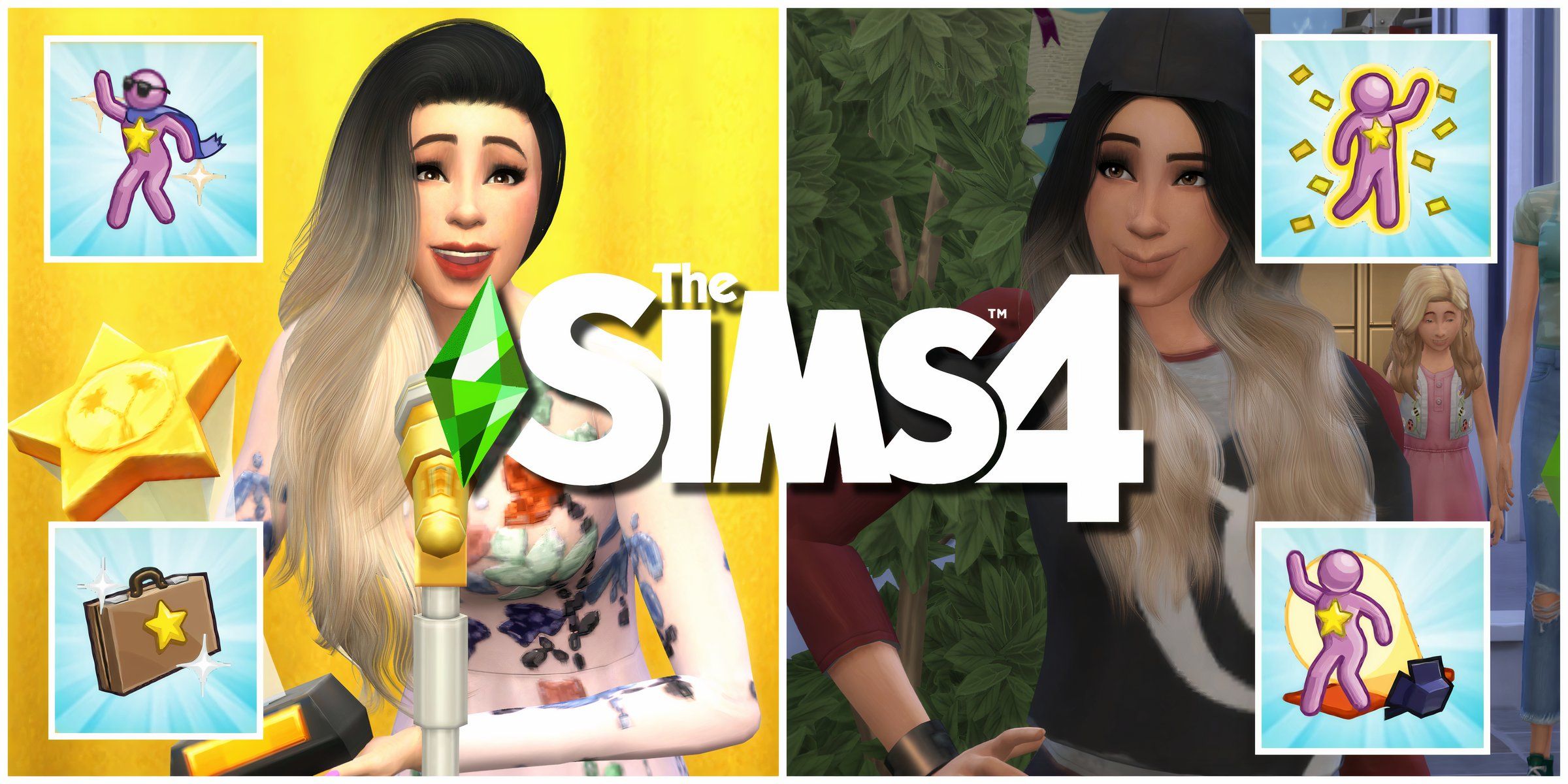 A Sim celebrity and four perks from the fame panel