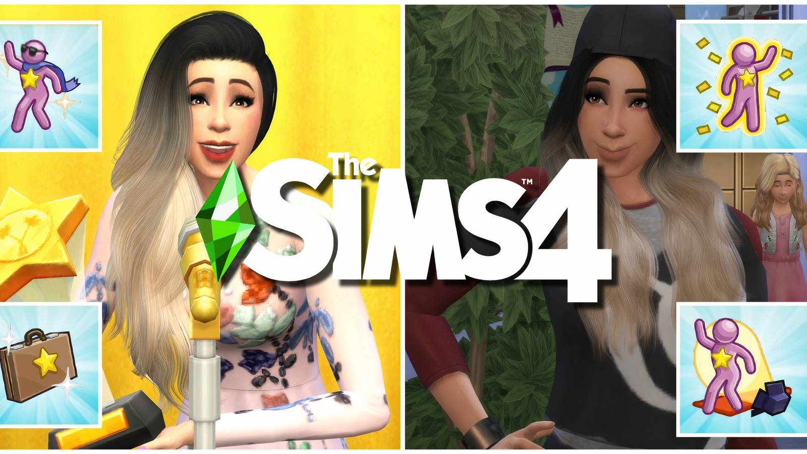 A Sim celebrity and four perks from the fame panel