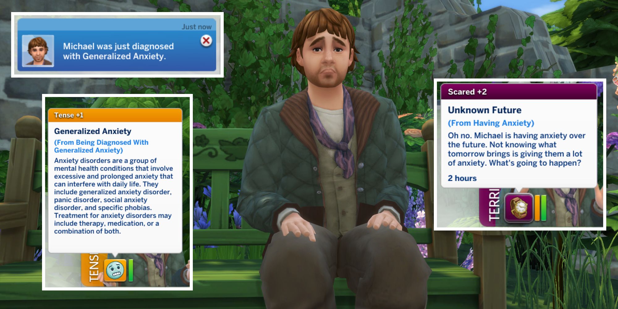 The Mental Wellness Mod allows Sims to get diagnosed with mental disorders