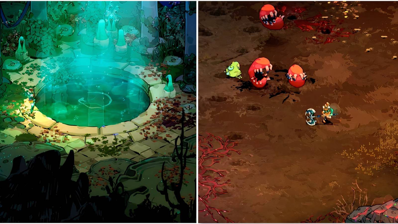 The spa and exploring the Field of Mourning in Hades 2