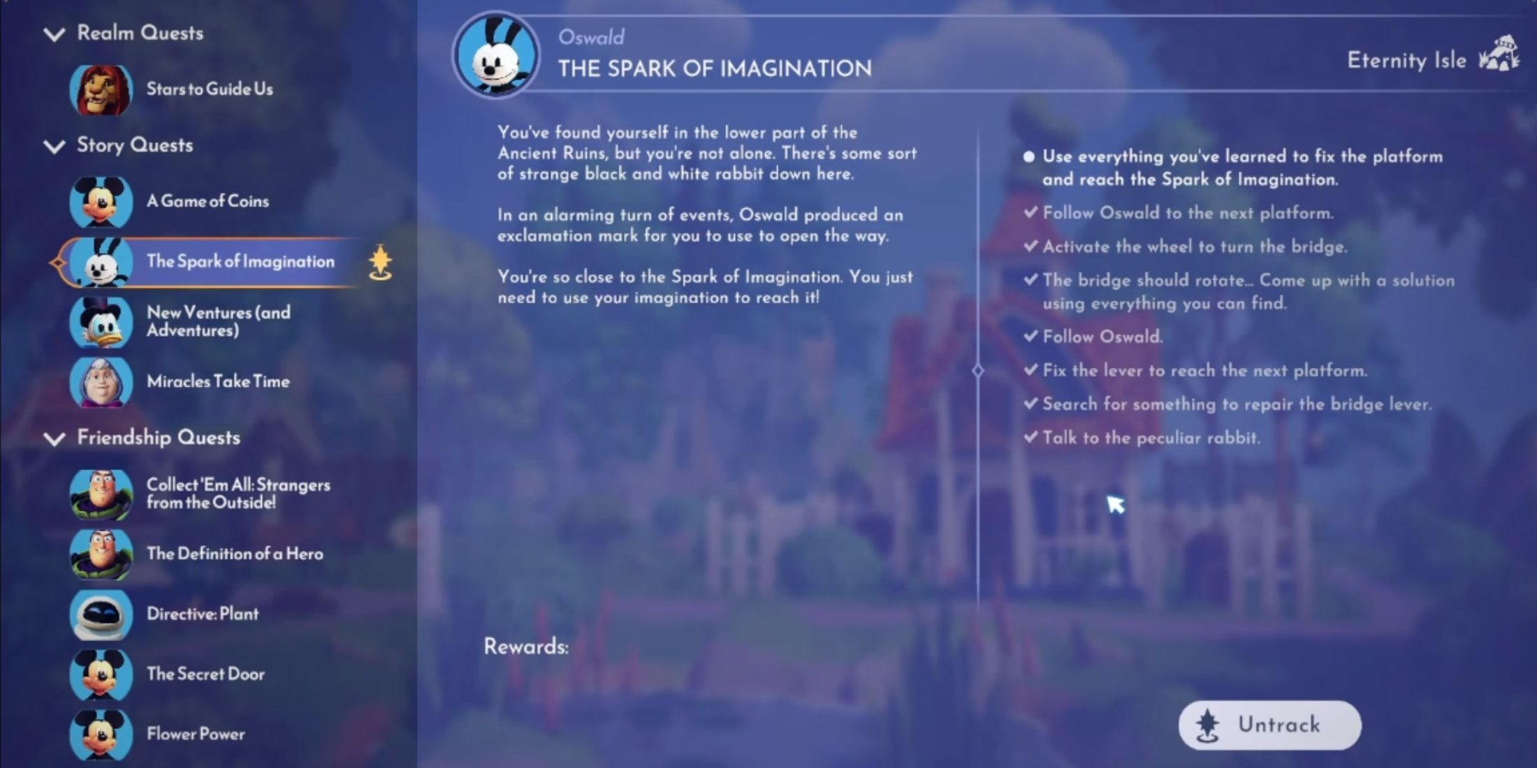 the spark of imagination description dreamlight valley