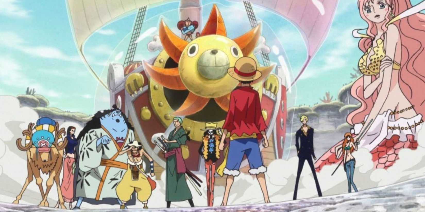 The Straw Hat Pirates, alongside Jinbe and Shirahoshi, team up in order to fight the New Fish-Man Pirates.