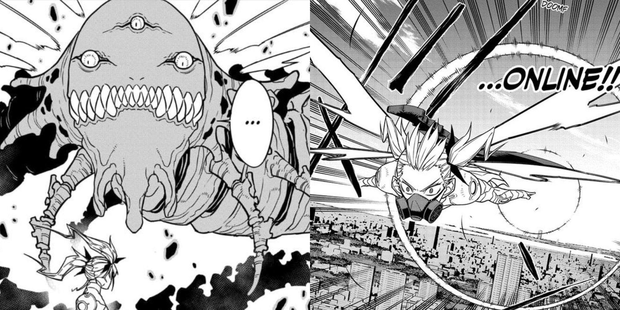 The true appearance of Kaiju No. 4, and Kikoru using Numbers Weapon 4.