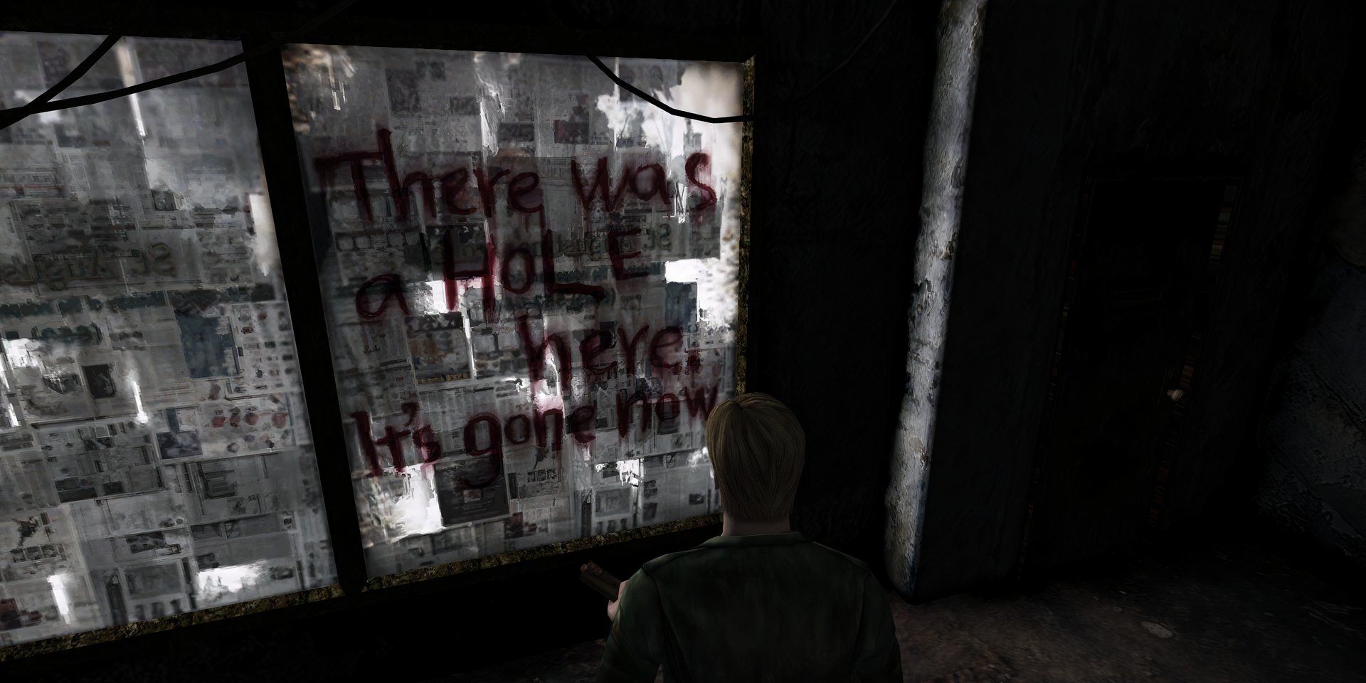 There was a hole here Silent Hill 2 graffiti