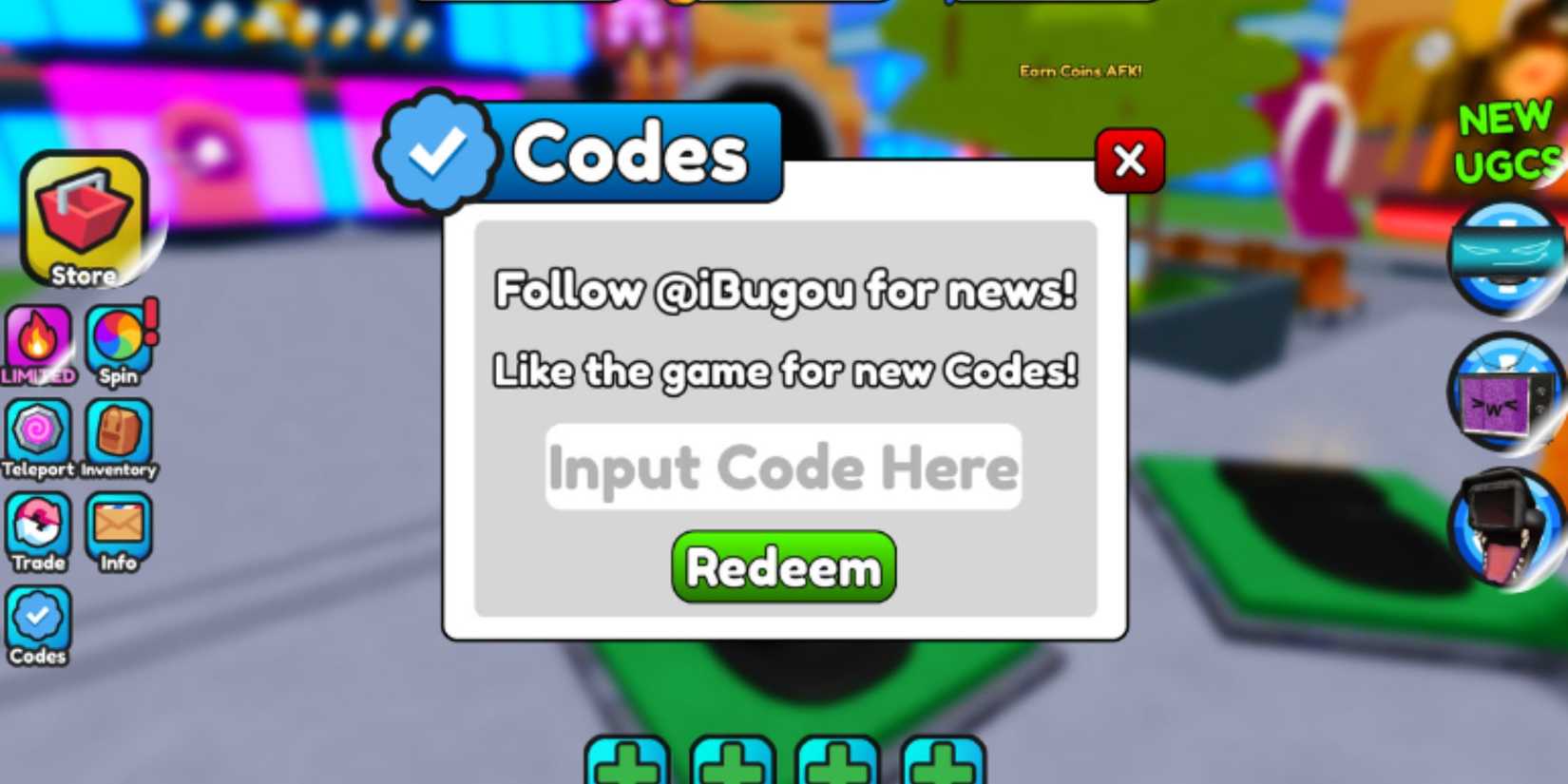 Toilet Verse Tower Defense the codes tab